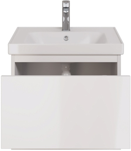 Dreja Тумба с раковиной Perfecto 60 подвесная белая – фотография-8